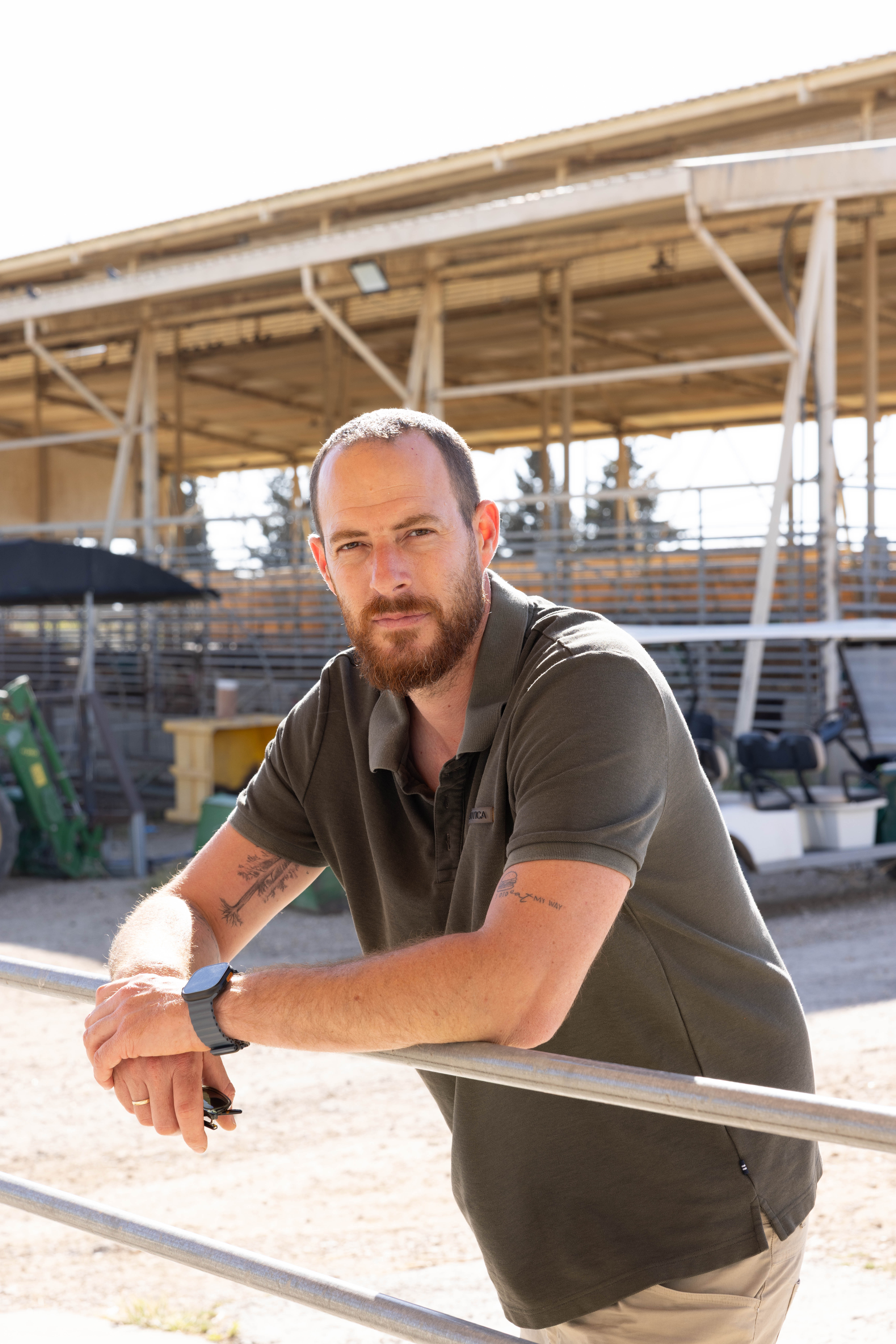 Nimrod Rogel at the farm